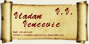 Vladan Venčević vizit kartica